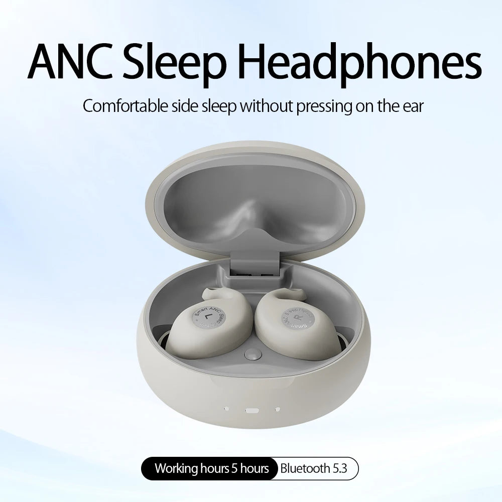 eppfun Bluetooth 5.3 Sleep Earbuds, Noise Blocking Sleep Headphones, Small Earplugs for Side Sleepers, 80H Playtime