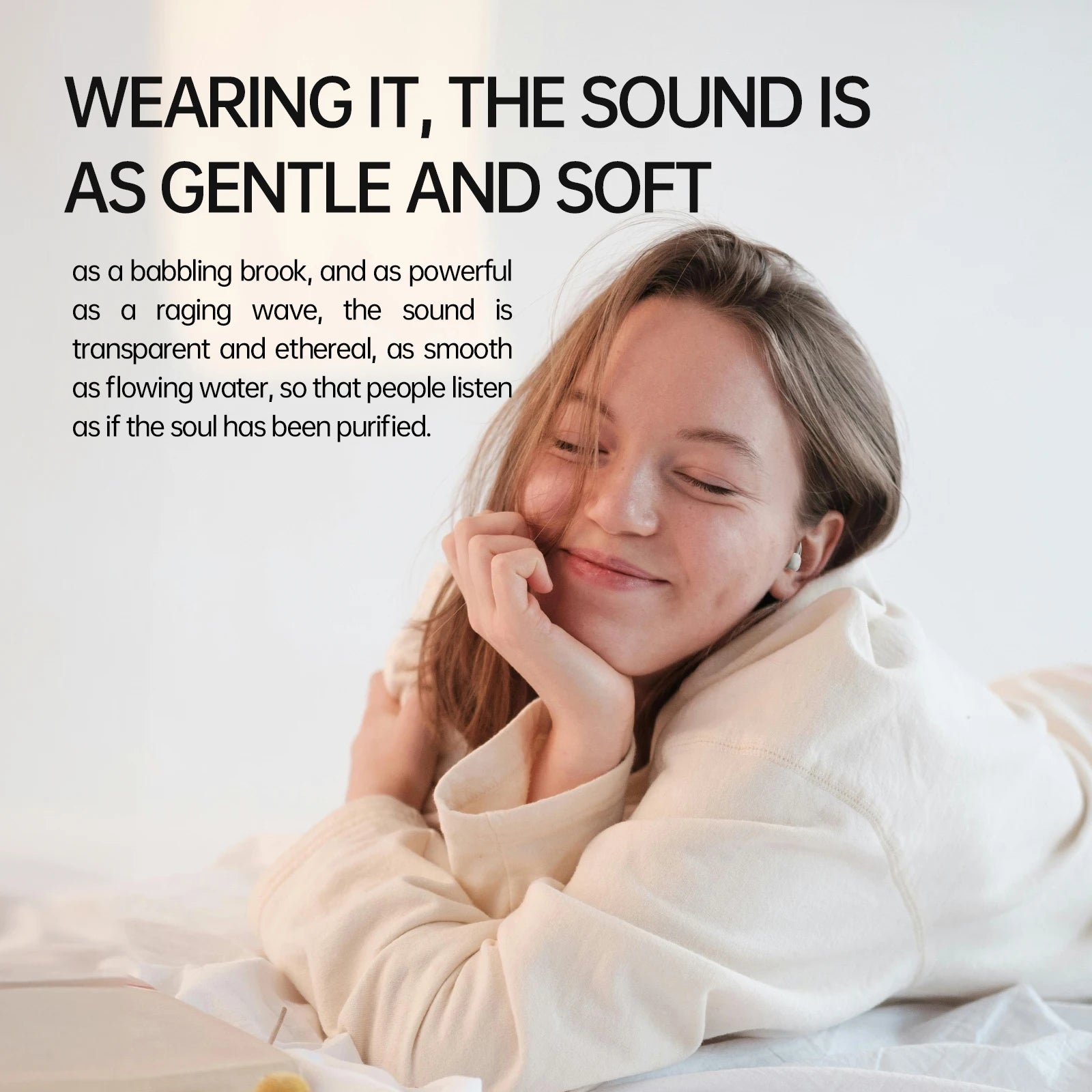 eppfun Bluetooth 5.3 Sleep Earbuds, Noise Blocking Sleep Headphones, Small Earplugs for Side Sleepers, 80H Playtime