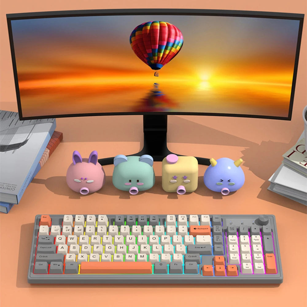 K98 Wireless Gaming Mechanical Feel Keyboard 2.4G+Bluetooth Dual-mode Backlight Desktop PC/Notebook Available Keyboard