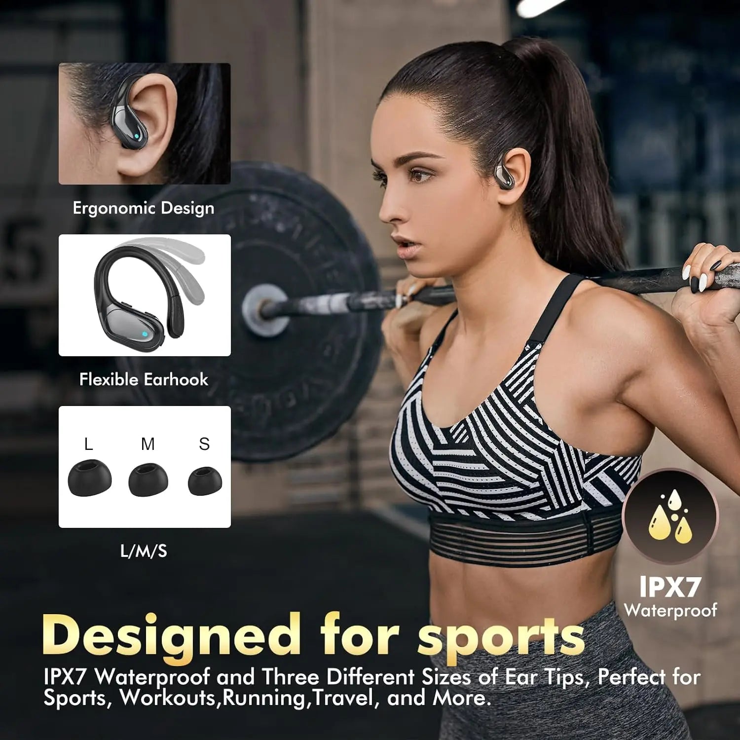 Original GDLYL BX17 TWS Bluetooth V5.4 Headphones Wireless LED Digital Display Earphones Noise Reduction Waterproof Headset New
