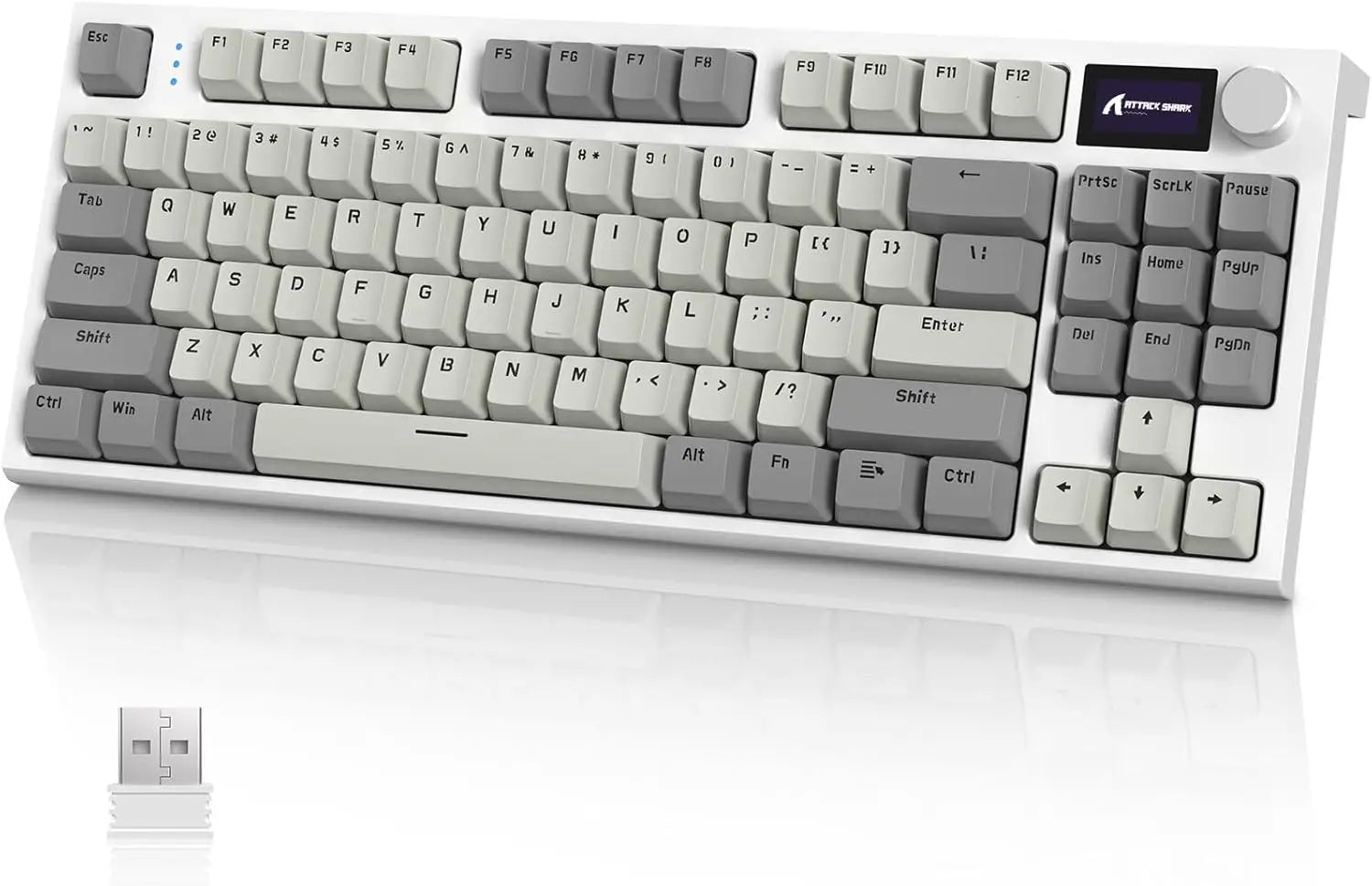 ATTACK SHARK K86 RGB 75% Wireless Gasket Mechanical Keyboard,3-Mode Bluetooth5.0/2.4G/USB-C Hot Swappable Gaming Keyboard
