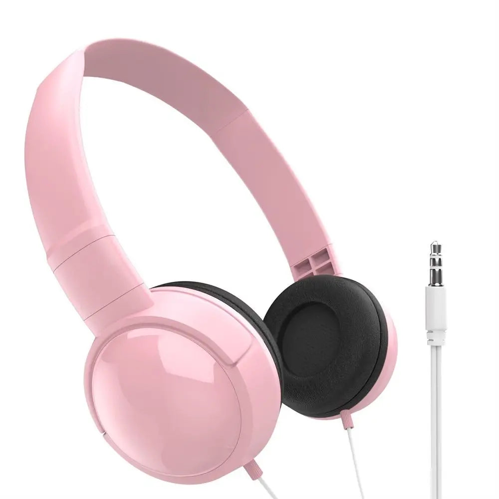 Over Ear Wierd Headphones Adjustable Music Stereo 3.5mm Headset Noise Cancelling Audio Bass Macaron Headphone Tablet