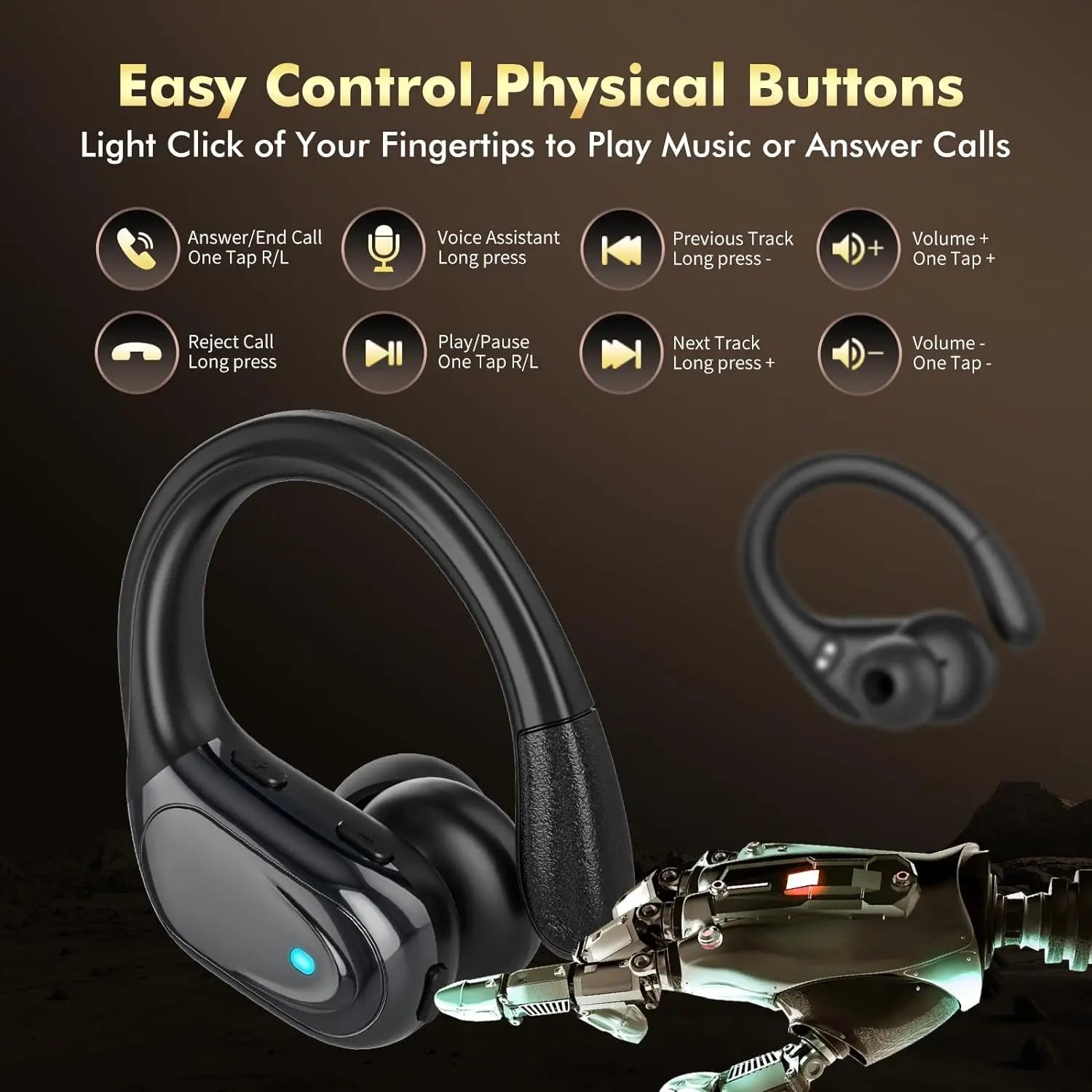 Original GDLYL BX17 TWS Bluetooth V5.4 Headphones Wireless LED Digital Display Earphones Noise Reduction Waterproof Headset New