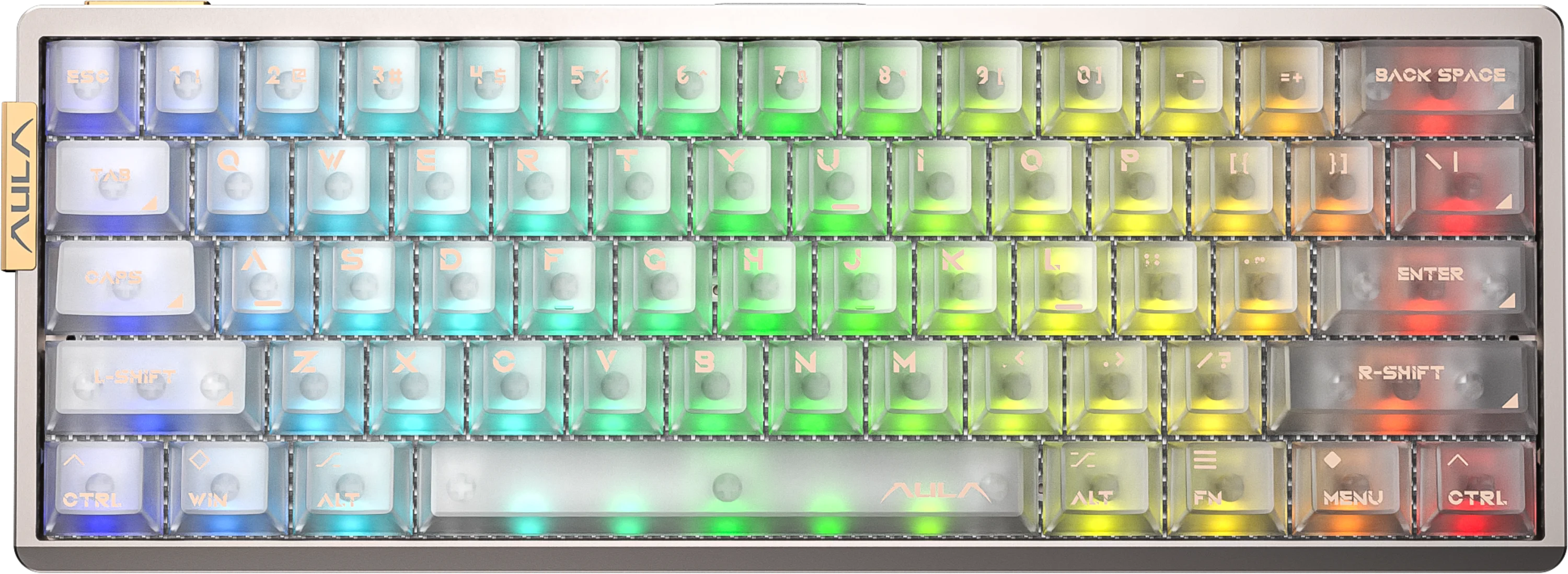 AULA AG60 60% Layout Wired CNC Aluminum Mechanical Gaming Keyboard with 8000Hz Polling RGB Backlight