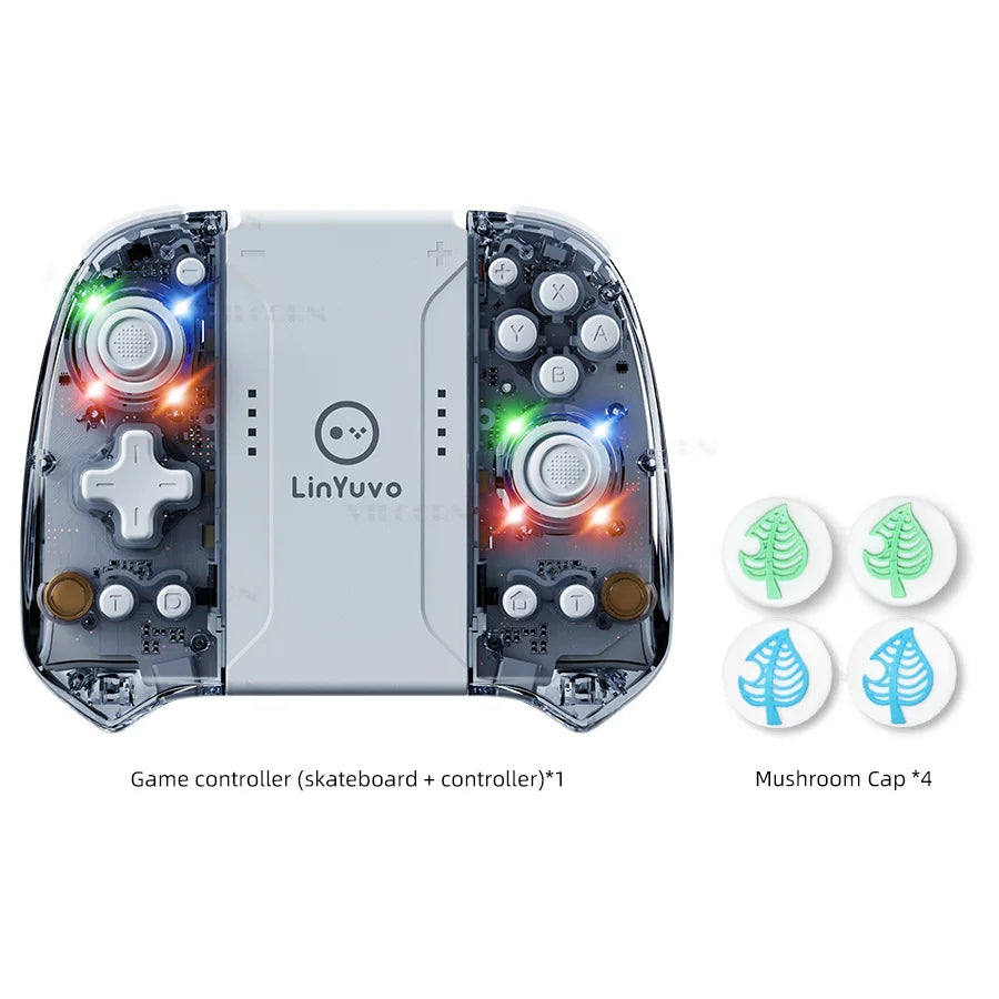Wireless RGB Gamepad For NS Switch Controller Joypad Compatible with Switch Oled Lite PC Joystick with Vibration Turbo