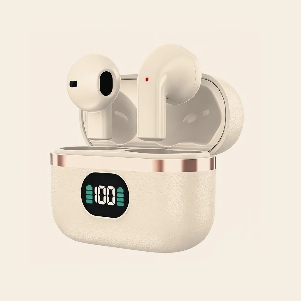 Bluetooth 5.4 Earbuds Semi-in-ear Design Endurance Battery Wireless Earphones With Mic Music Companion for Battery Display