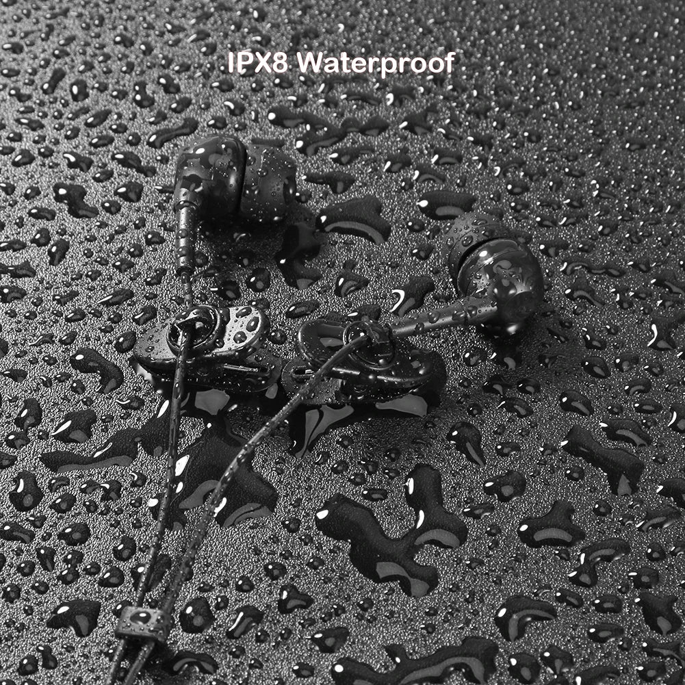 Swimming Earphones MP3 Plyer IPX8 Waterproof In-ear 3.5mm Wired Earphone Headset HIFI Earbuds Sports Stereo Music Headphone