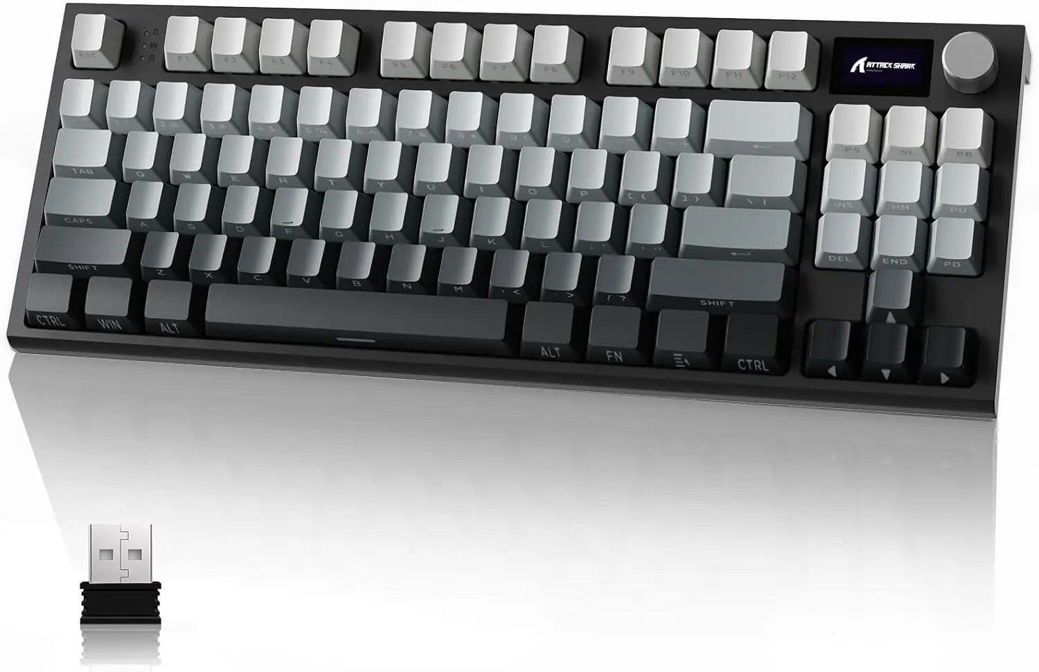 ATTACK SHARK K86 RGB 75% Wireless Gasket Mechanical Keyboard,3-Mode Bluetooth5.0/2.4G/USB-C Hot Swappable Gaming Keyboard