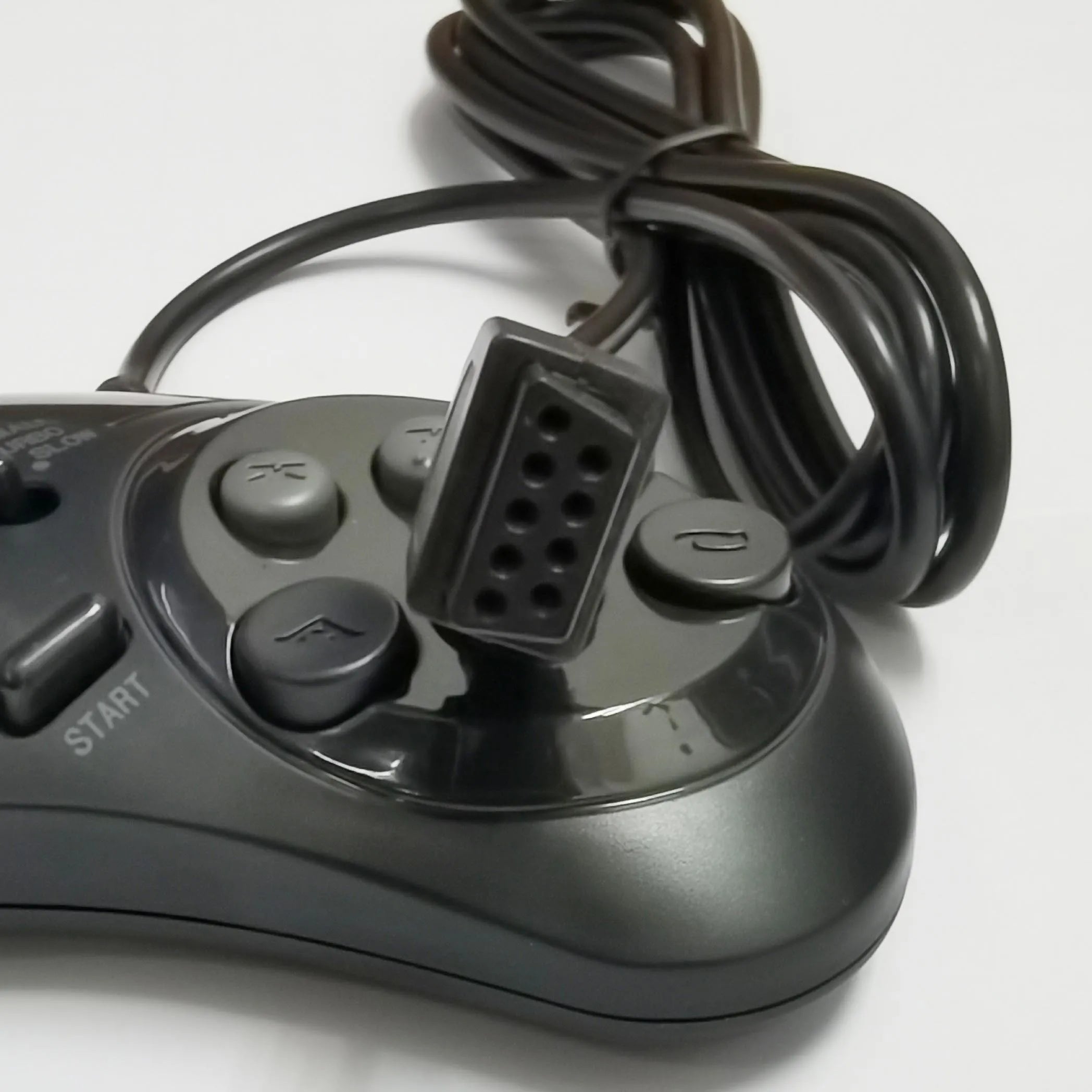 For 16 bit Classic Wired Game Controller for SEGA Genesis 6 Button Gamepad for SEGA Mega Drive Mode Fast Slow white