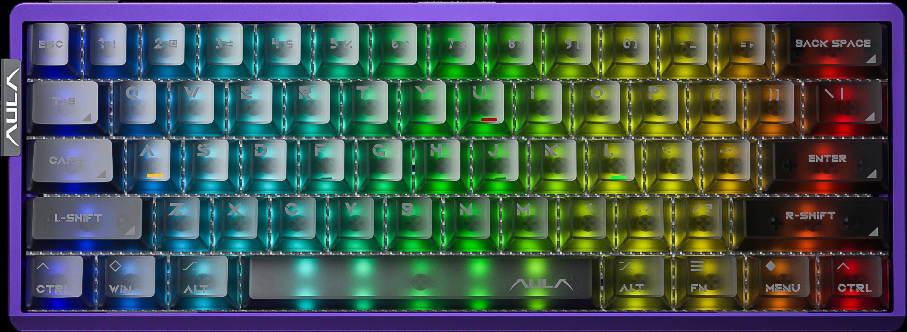 AULA AG60 60% Layout Wired CNC Aluminum Mechanical Gaming Keyboard with 8000Hz Polling RGB Backlight