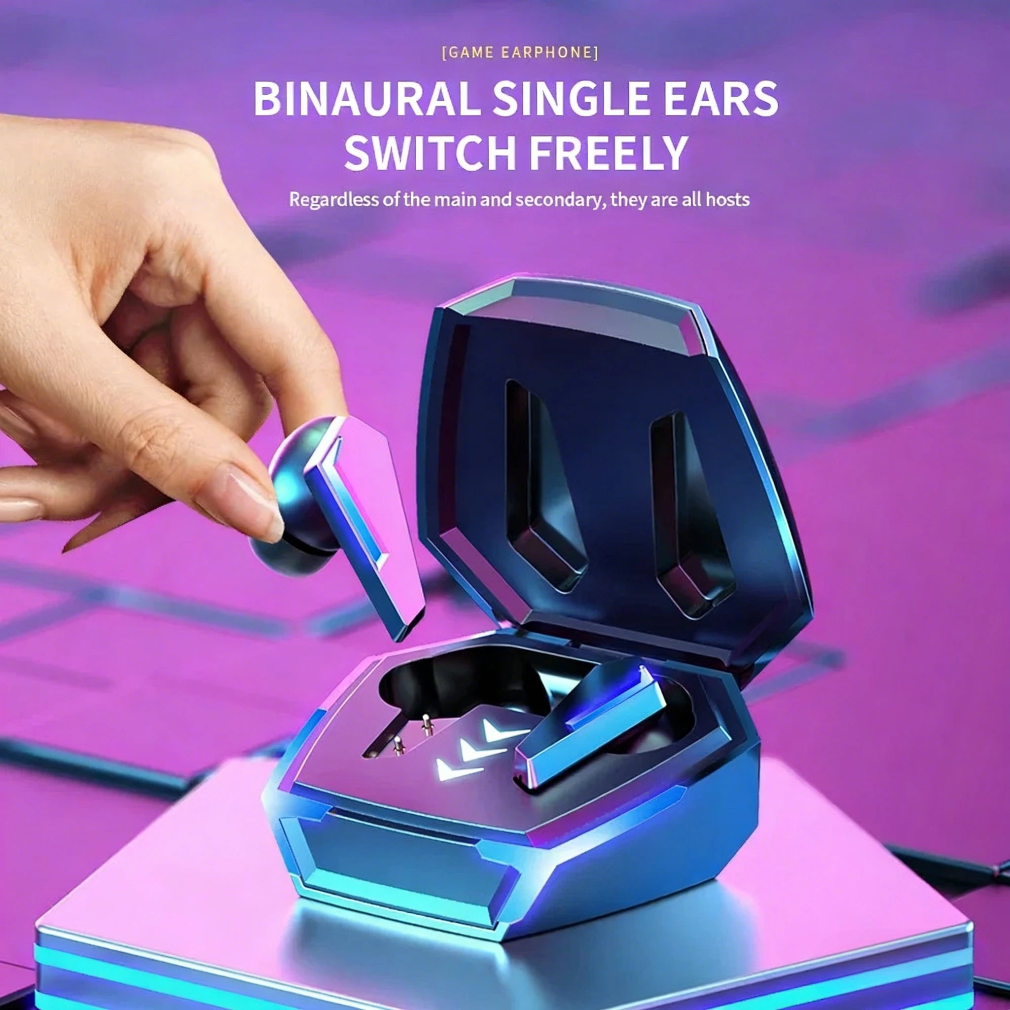 In-Ear Game Earphones True Wireless Bluetooth Headphones Waterproof Sports Hifi Headsets Balanced Armature for Game With Mic