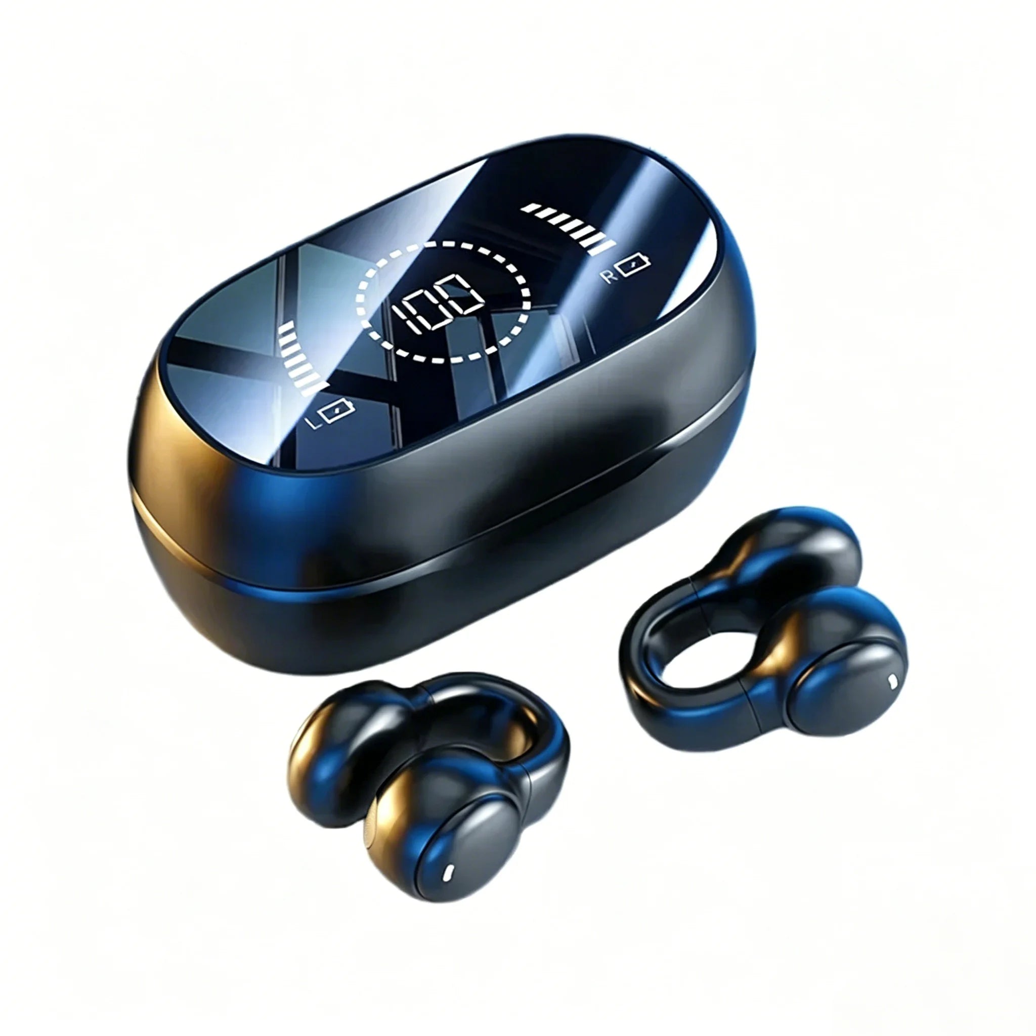 New Ear Clip Bone Conduction Bluetooth Earphones Sports Gaming Earbuds HiFI Stereo Sound Headphones TWS Earbuds With Microphone
