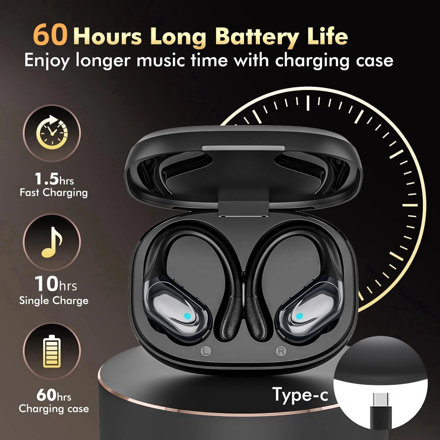 Original GDLYL BX17 TWS Bluetooth V5.4 Headphones Wireless LED Digital Display Earphones Noise Reduction Waterproof Headset New