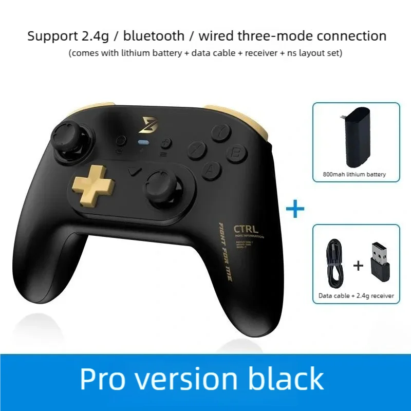 Intelligent Wireless Game Handle Dual Hall Rocker For PC/Switch/IOS/Android Three Mode Connection Handle With Stereo Vibration