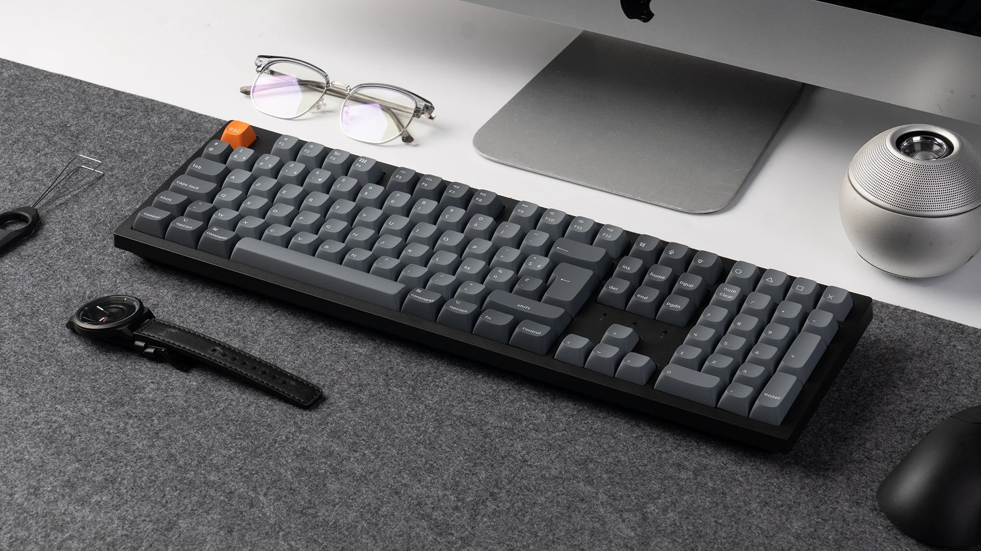 Keychron K10 Max FR-ISO Layout QMK Wireless Custom Mechanical Keyboard RGB Backlight Shine-Through Keycap