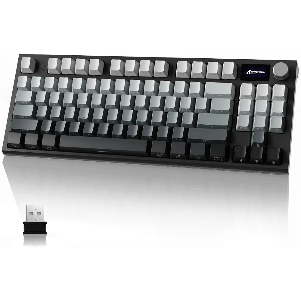 ATTACK SHARK K86 RGB 75% Wireless Gasket Mechanical Keyboard,3-Mode Bluetooth5.0/2.4G/USB-C Hot Swappable Gaming Keyboard