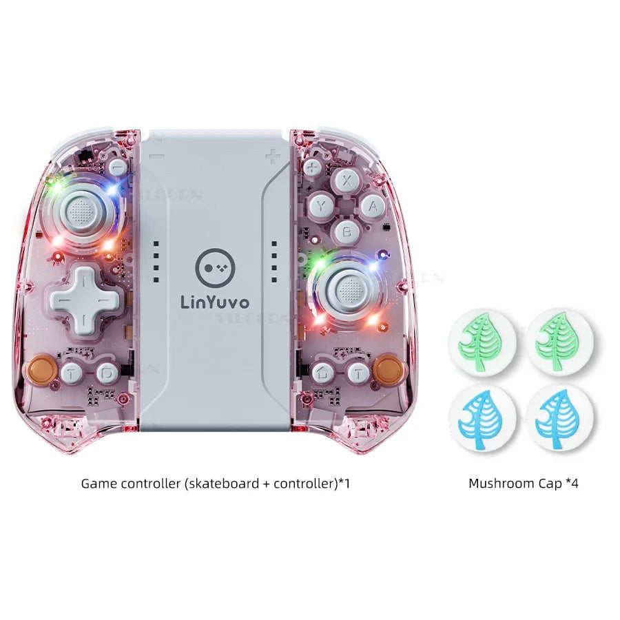 Wireless RGB Gamepad For NS Switch Controller Joypad Compatible with Switch Oled Lite PC Joystick with Vibration Turbo