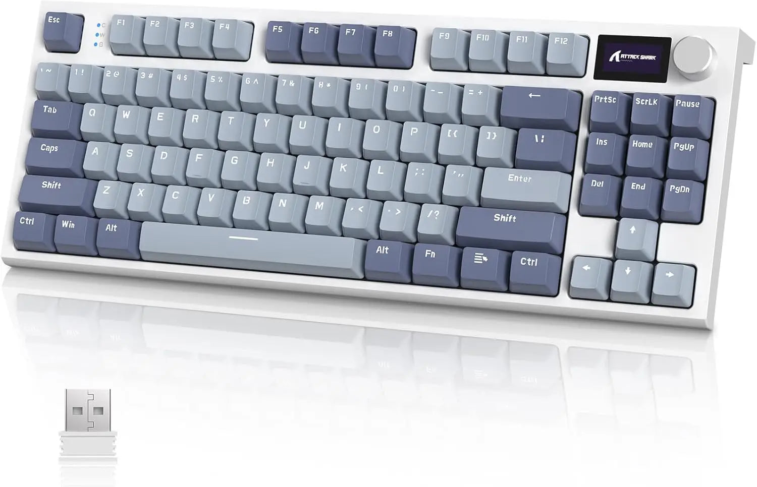 ATTACK SHARK K86 RGB 75% Wireless Gasket Mechanical Keyboard,3-Mode Bluetooth5.0/2.4G/USB-C Hot Swappable Gaming Keyboard