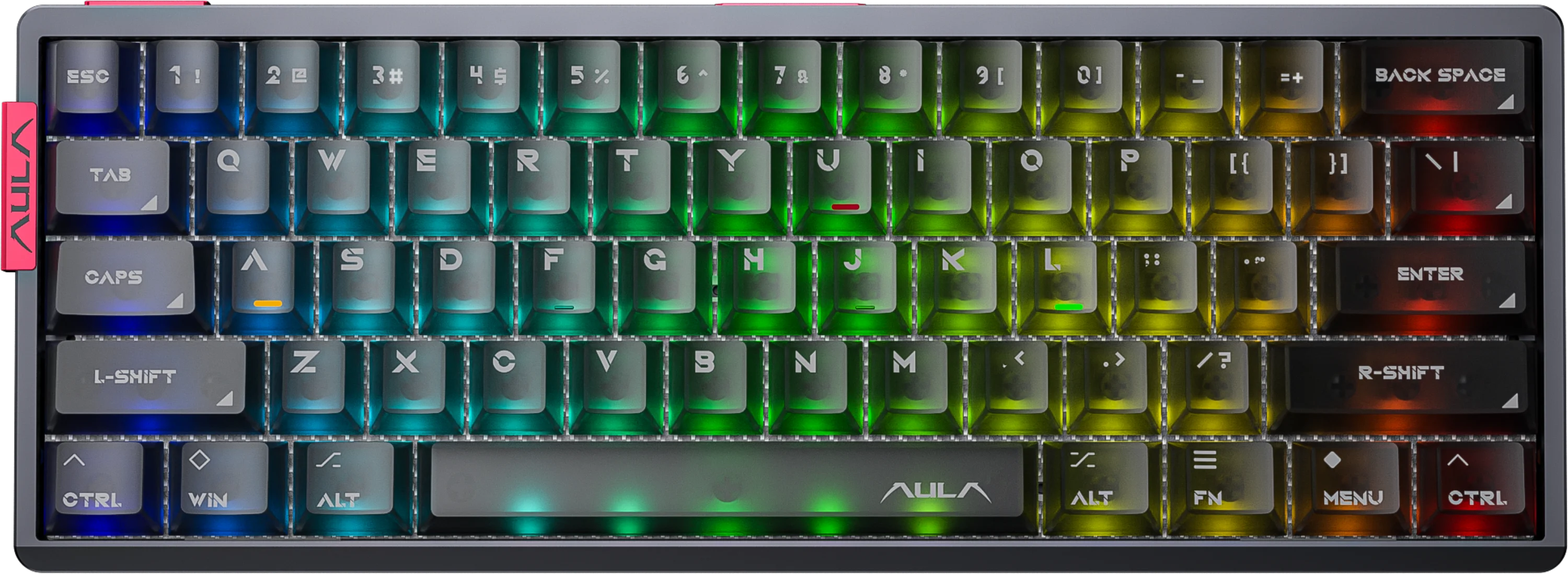 AULA AG60 60% Layout Wired CNC Aluminum Mechanical Gaming Keyboard with 8000Hz Polling RGB Backlight