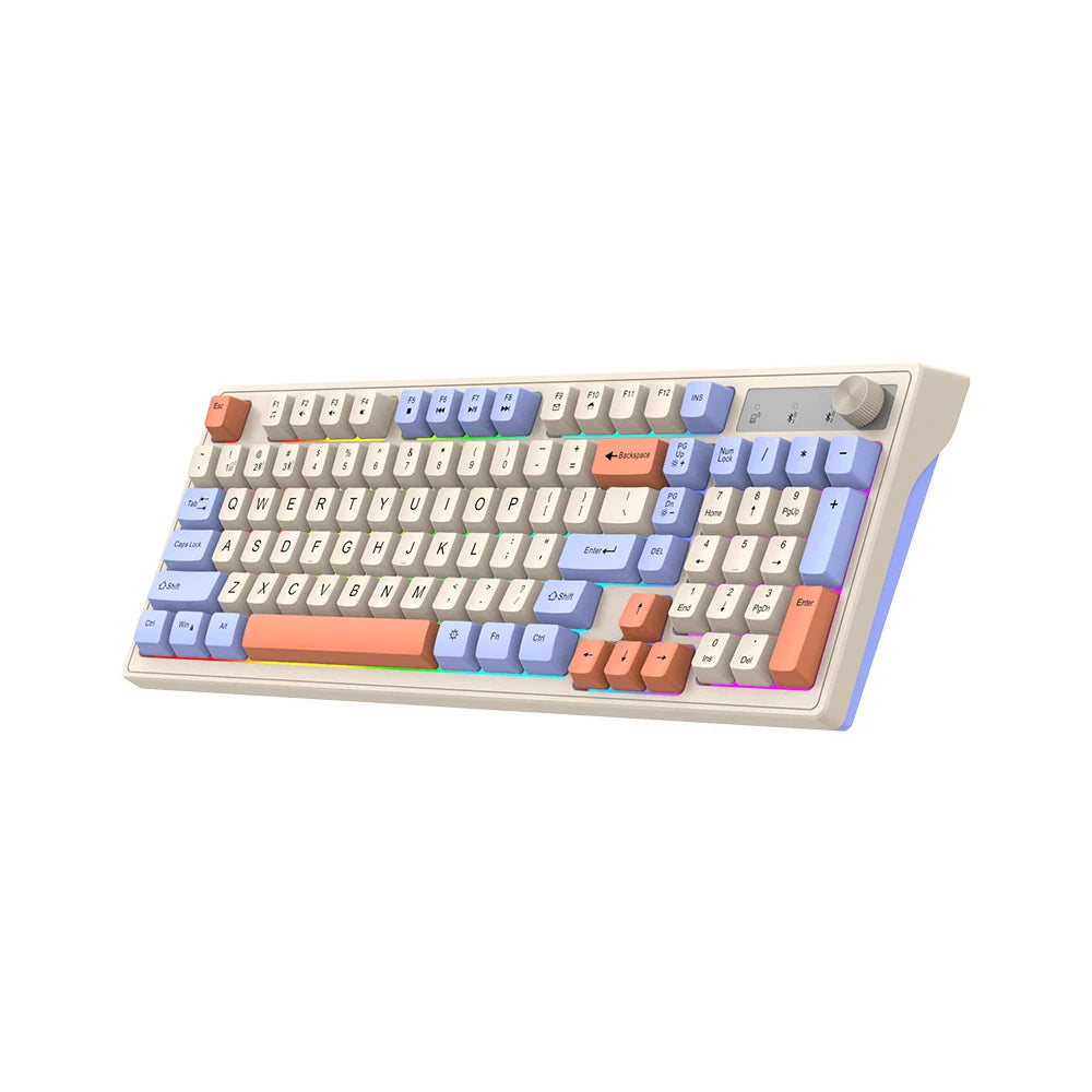 K98 Wireless Gaming Mechanical Feel Keyboard 2.4G+Bluetooth Dual-mode Backlight Desktop PC/Notebook Available Keyboard